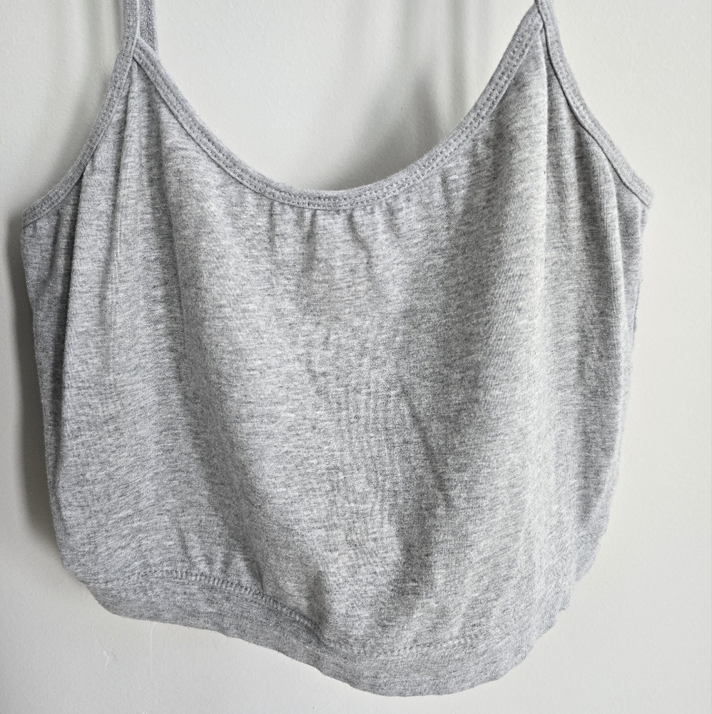 Two Piece Casual Gray Cropped Tank Tops​ - Picture 3 of 8
